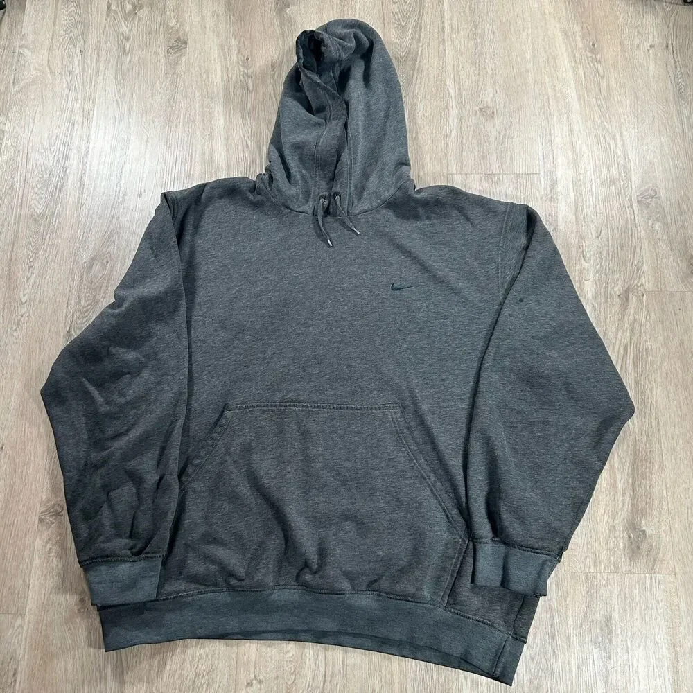 Vintage Nike Sweatshirt Men XL‎ Pullover Hoody Charcoal Gray